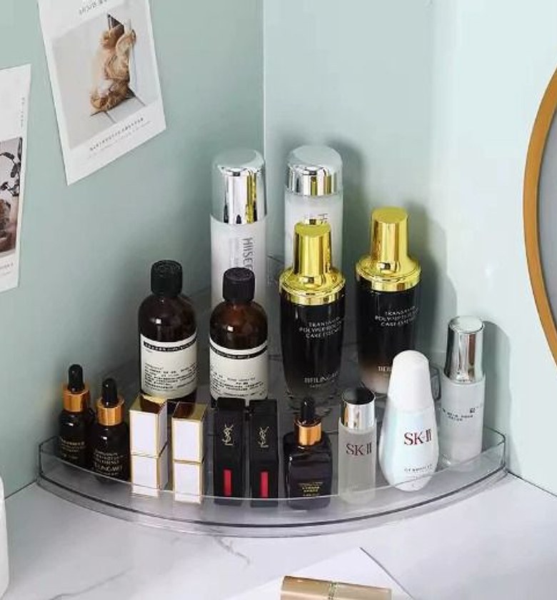 Desktop Perfume Shelf Desktop Corner Makeup Organizer image