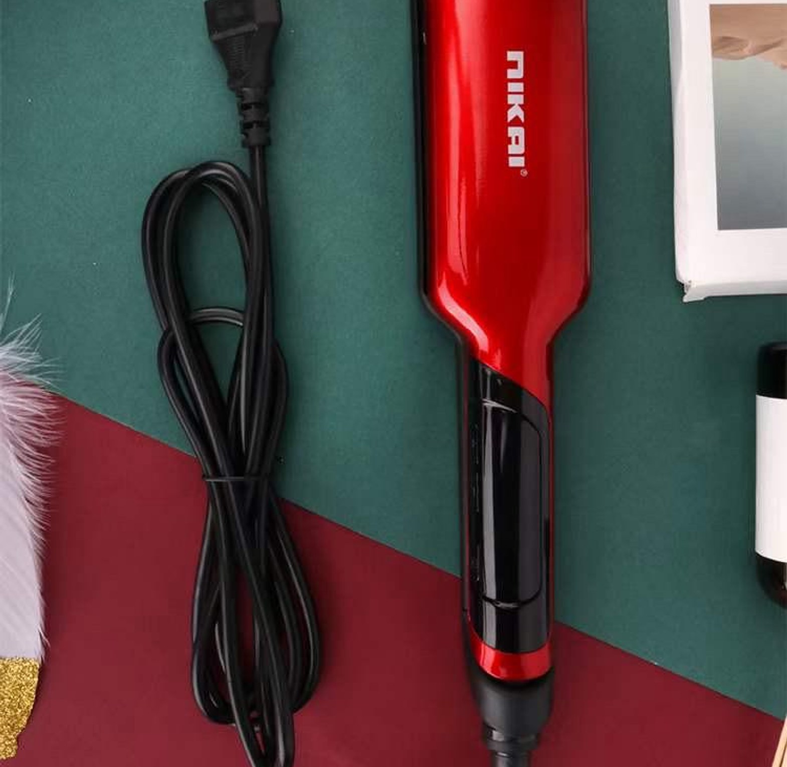 Hair straightener. High Quality Long Lasting  Nikai Hair Straightening Iron image