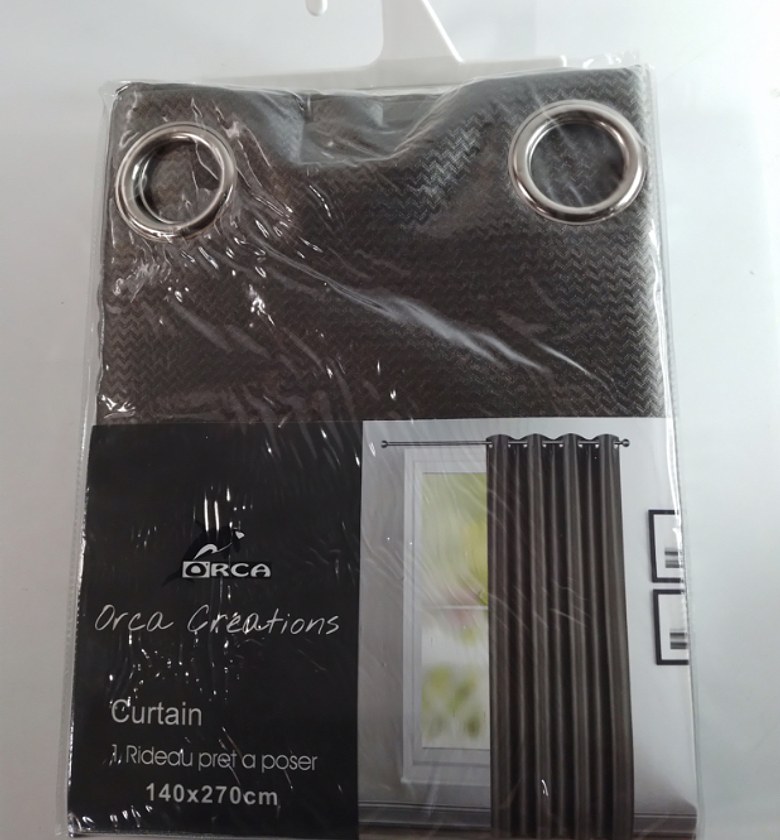 CURTAIN (8 RINGS/BLACK-OU image