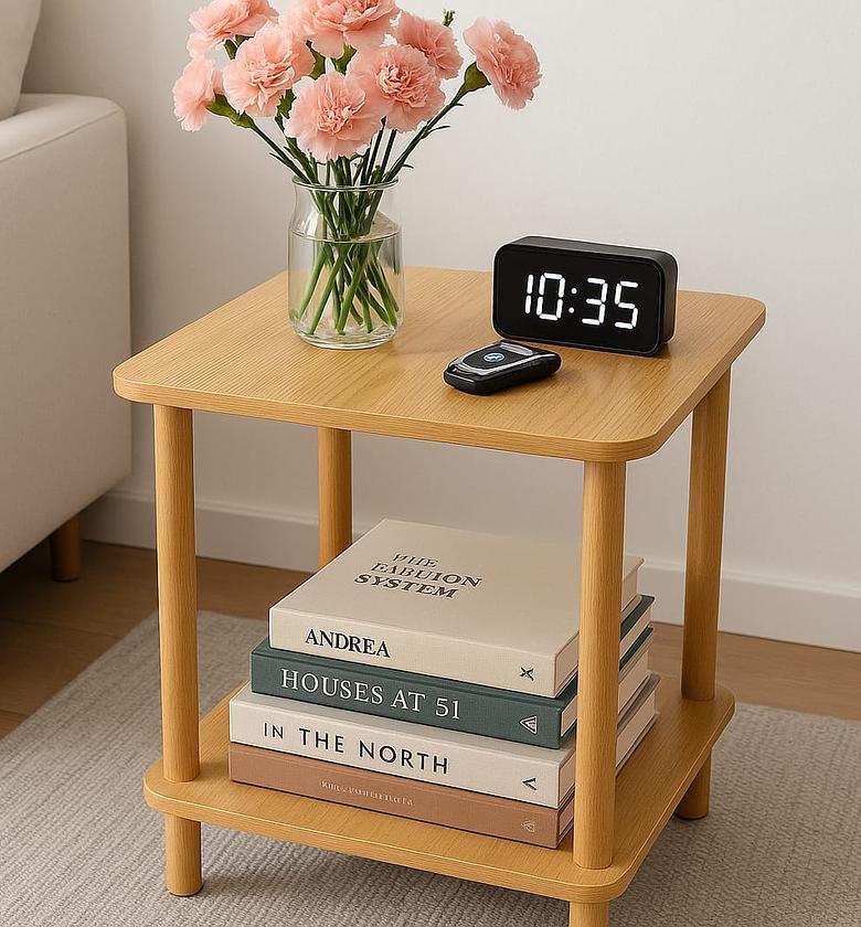 Multifunctional Wooden Bedside & Living Room Side Table image