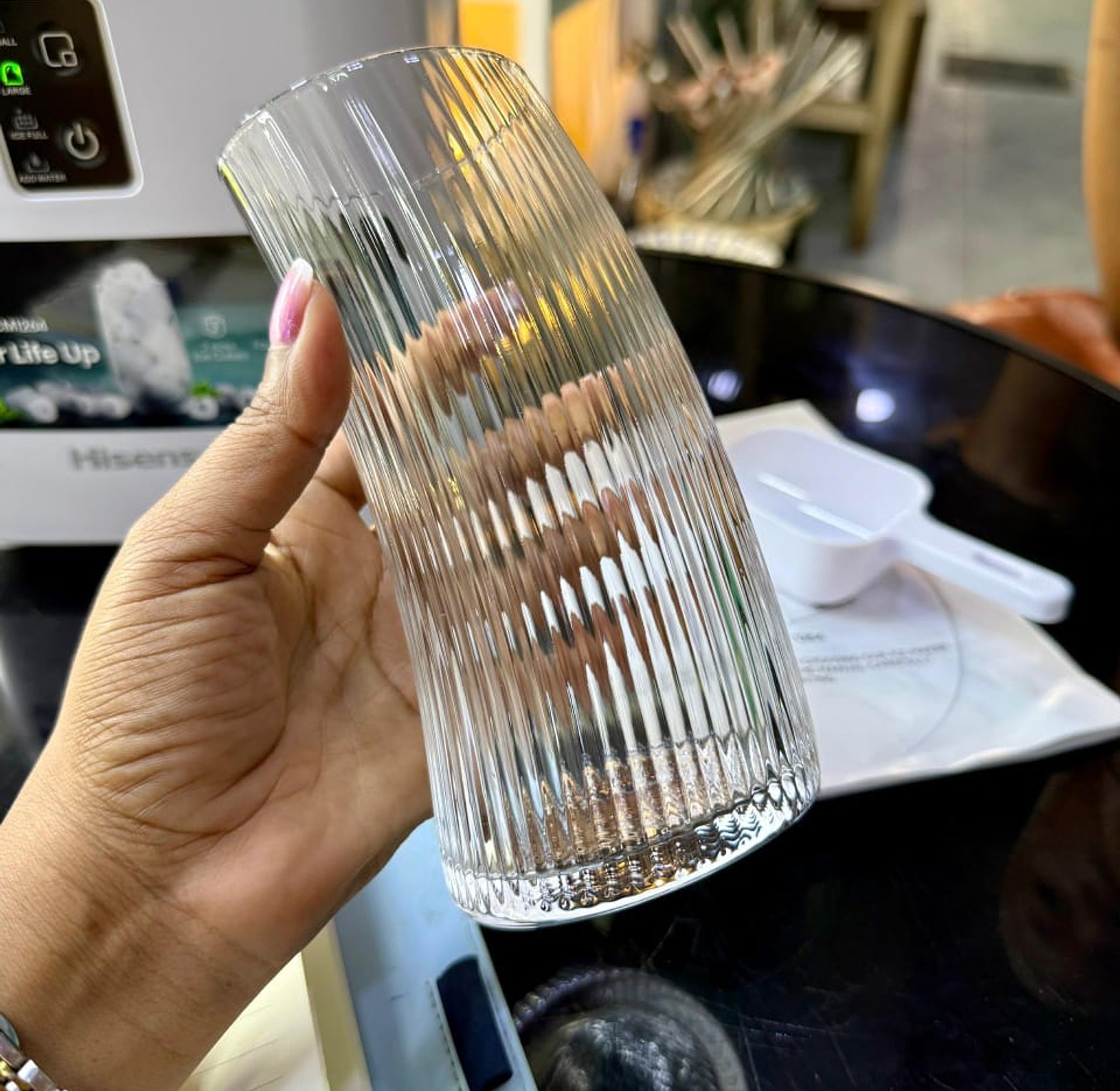 Ribbed Zenith Highball Glasses (450ml) - 6pcs image