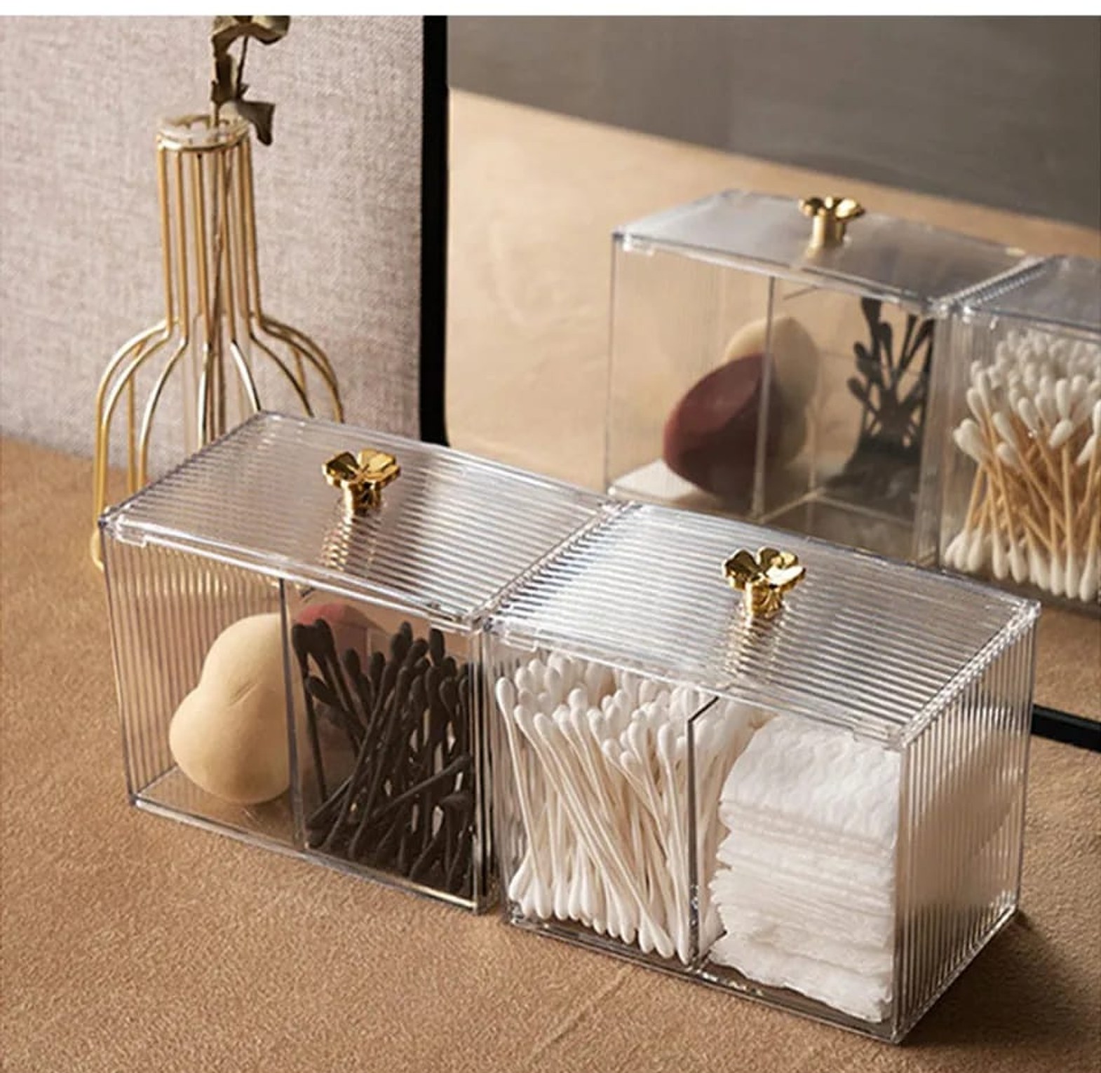 Acrylic Cotton Swab Storage Box image