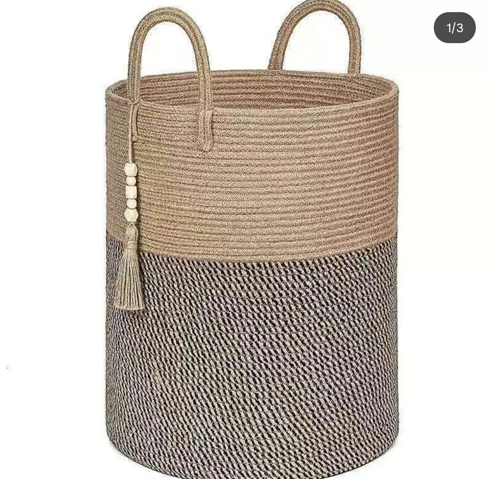 Wooven decorative laundry/toys basket image