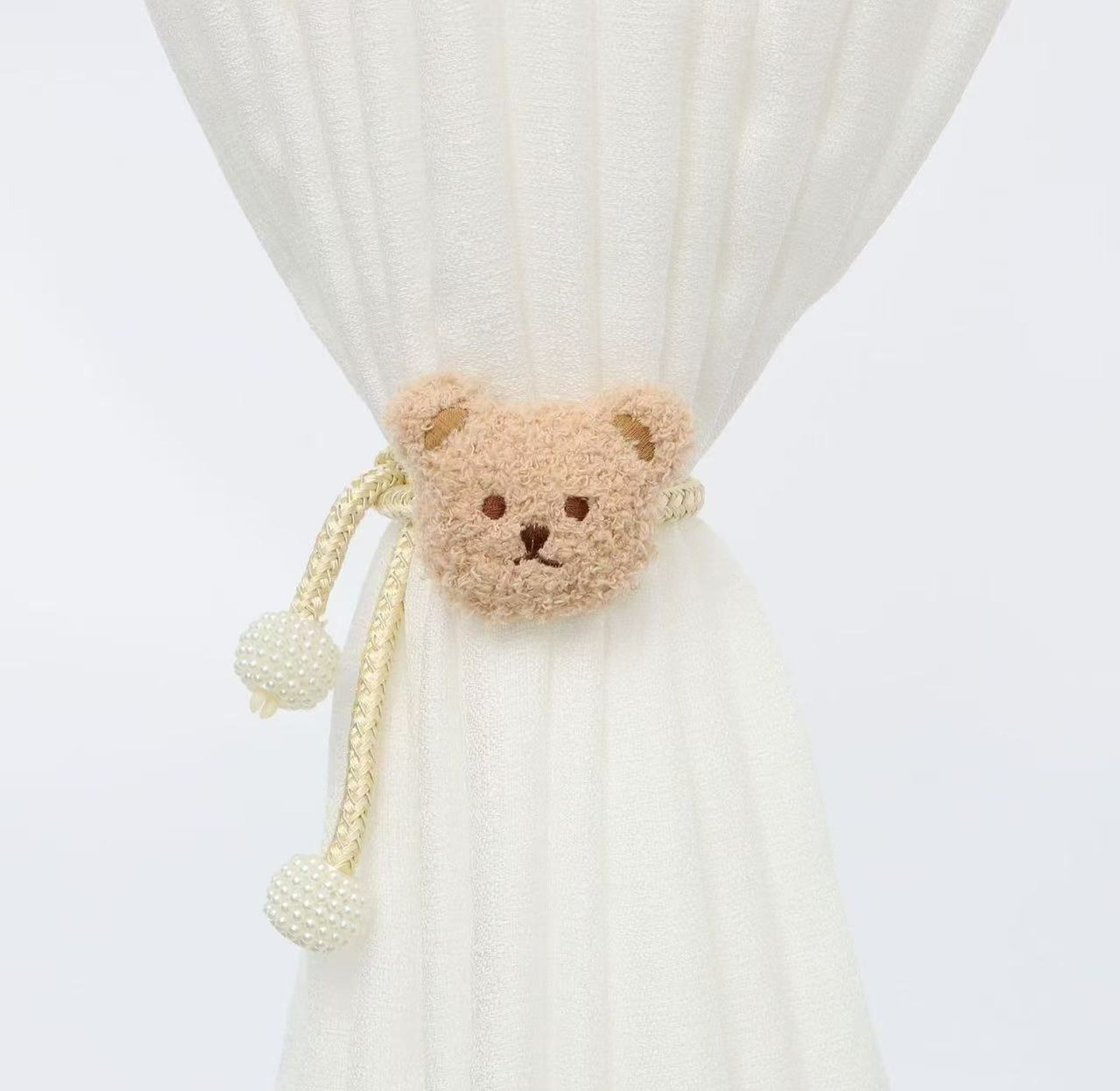 2pc Cartoon Bear Curtain 3D Cute Window Curtain  image
