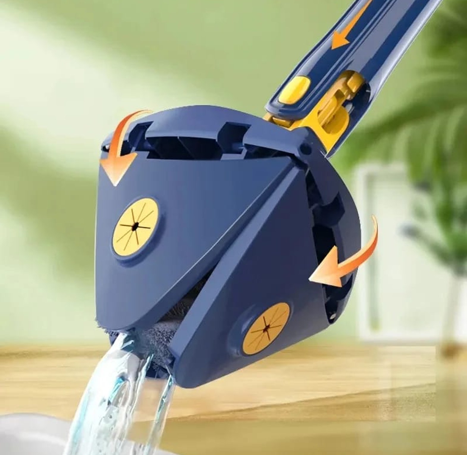 Long handle Triangular twist mop  image