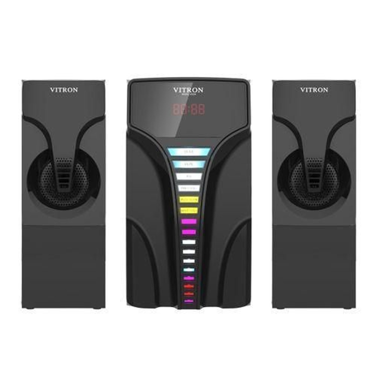Subwoofer. Vitron V5204 2.1Ch Multimedia Speaker System BT/USB/MP3 - Black (1YR WRTY) image