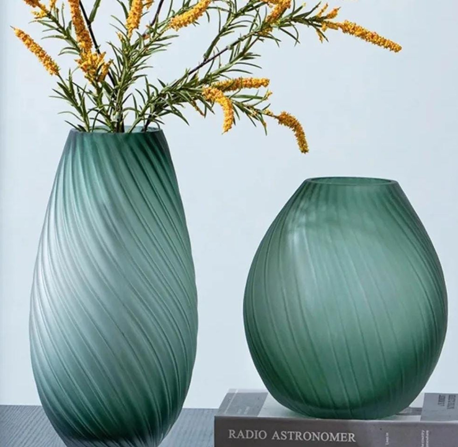 Nordic glass flower vase image