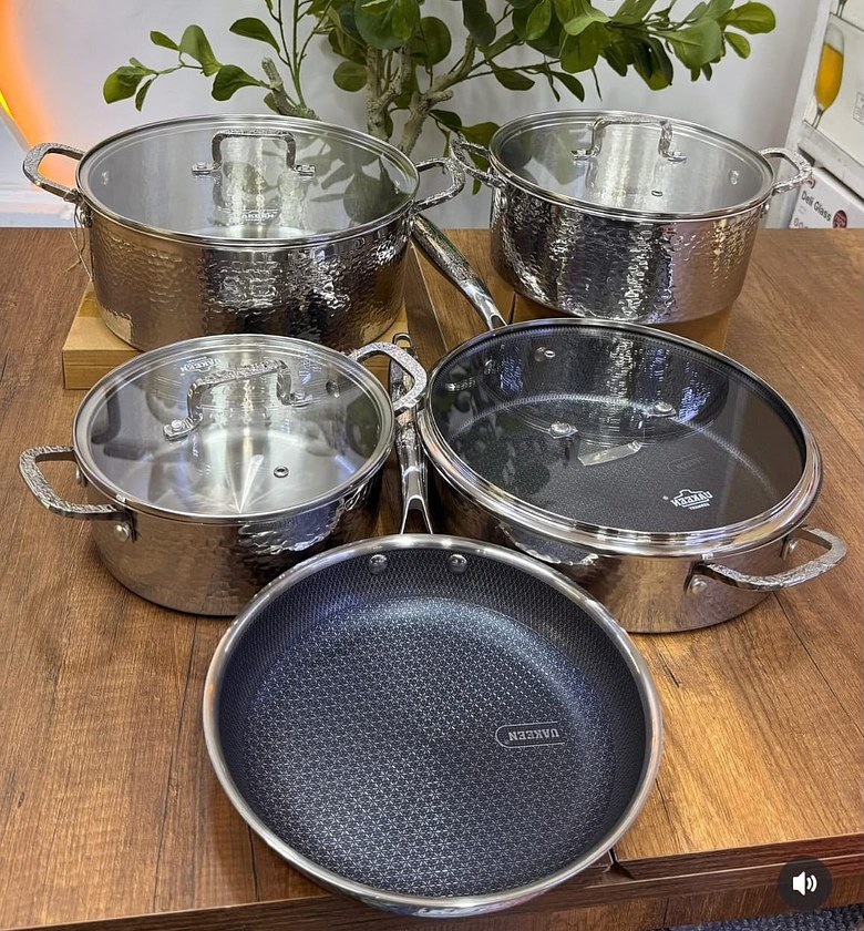 UAKEEN Germany VK 99 – 9PCS Premium Triply Stainless Steel Cookware Set image