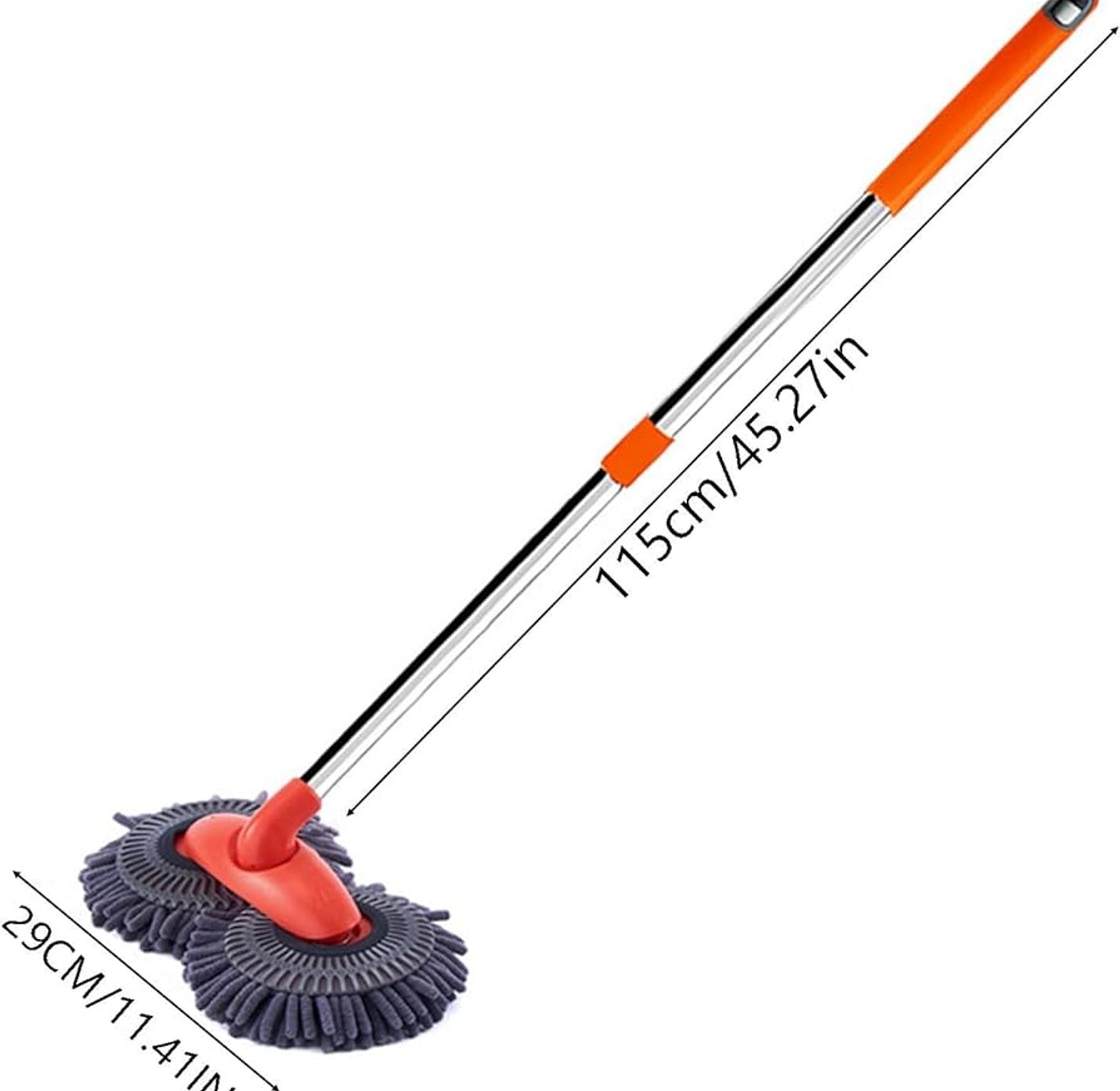 Dual Head Car Wash Mop Brush Extendable Scratch-Free Microfiber Car Cleaning Long Handle Brush for SUVs and Vehicles image