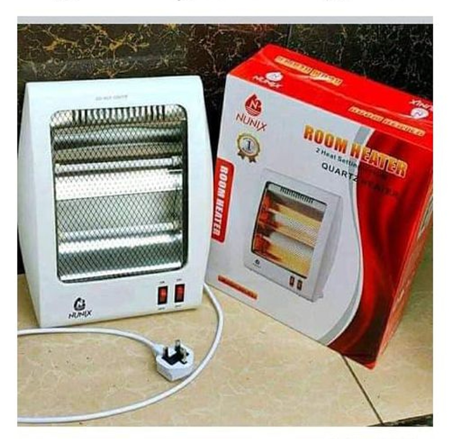 ROOM HEATER. Nunix Quartz Portable Electric Room Heater image