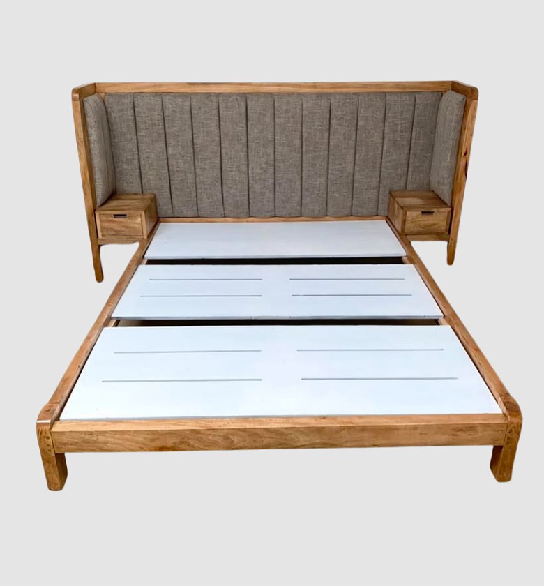 Modern Bed with Attached Tables image