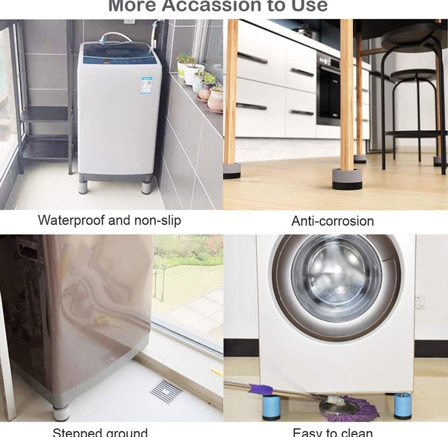 4pc Washing Machine Anti Vibration Pads, Sound Dampers image