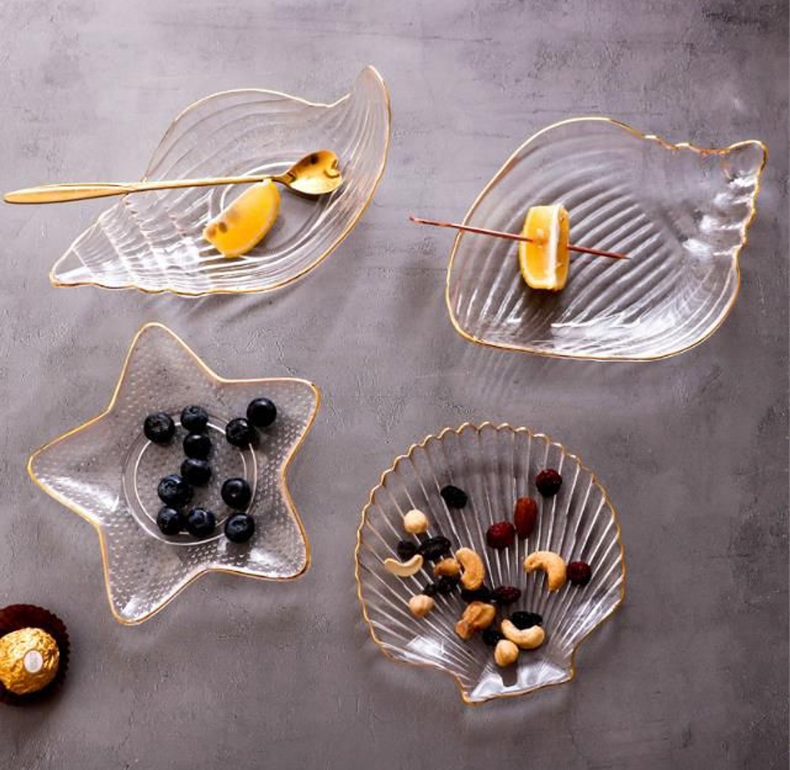 Creative Phnom Penh Transparent Glass Plate – Ocean Series image