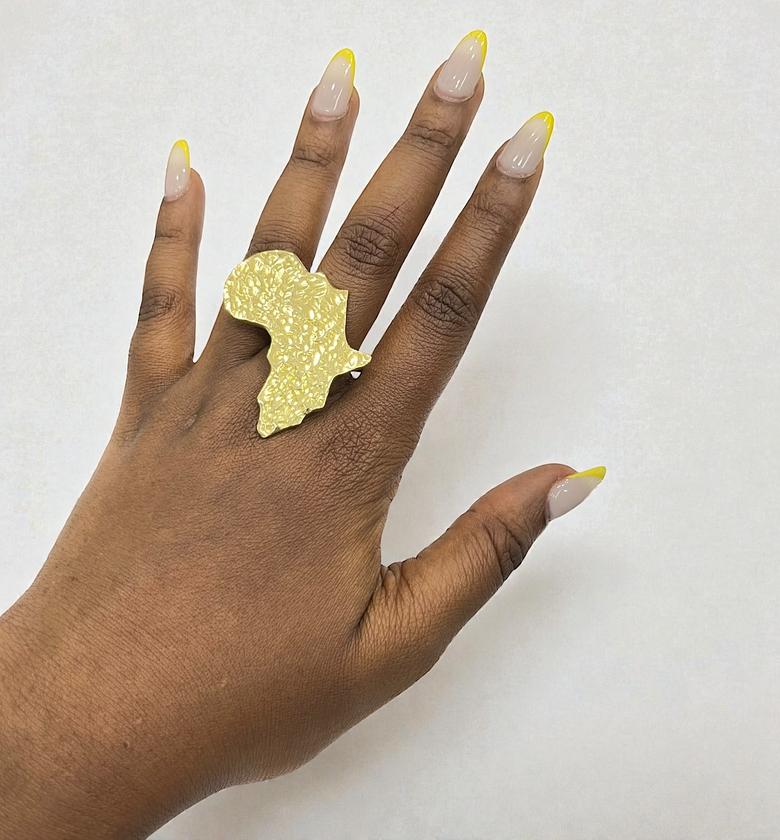African Brass Ring Adjustable  image