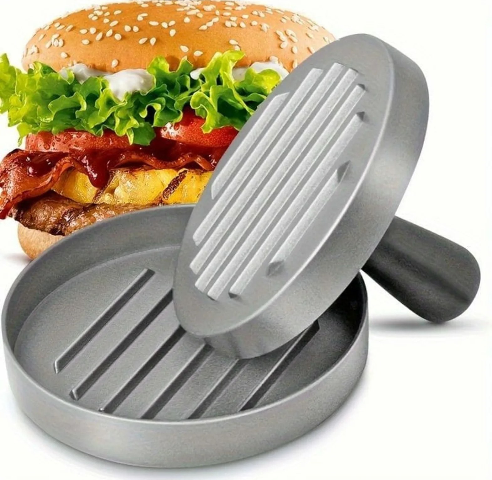 Heavy-Duty Non-Stick Aluminum Alloy Burger Patty Press image
