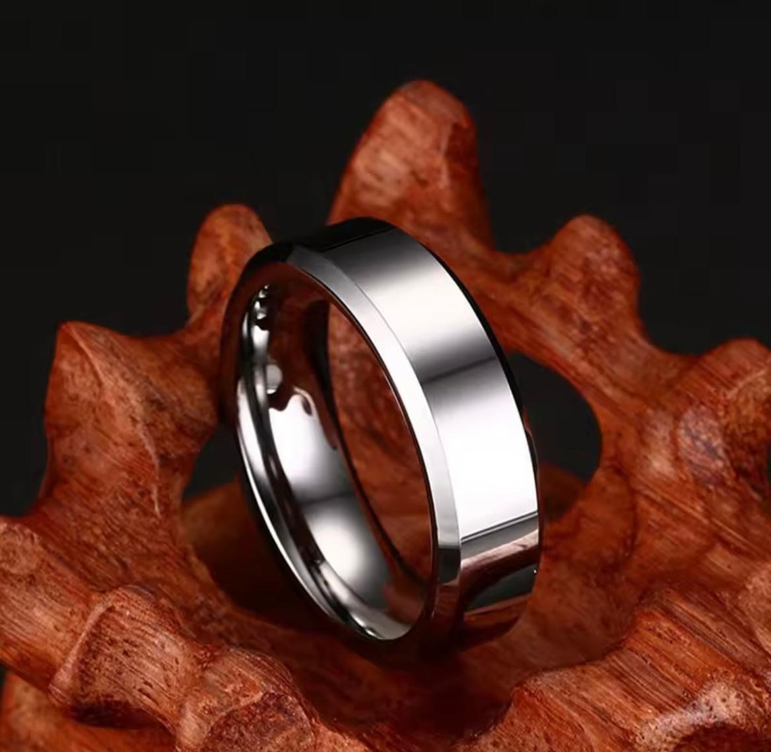 Apex Polished Tungsten Comfort Ring image