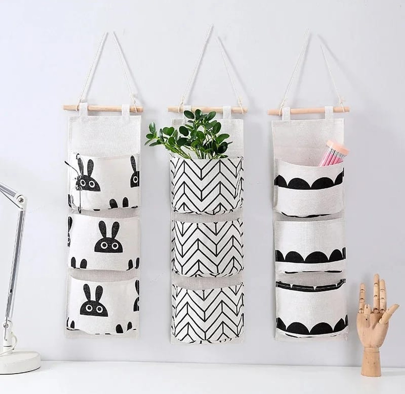 3 Pocket Wall Hanging Storage Bag image