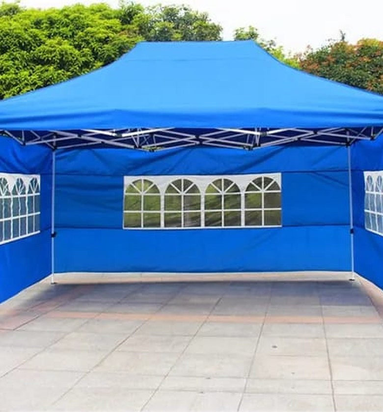 3m×6m. Pop Up Gazebo Canopy Tent with 3 Window Side Walls image