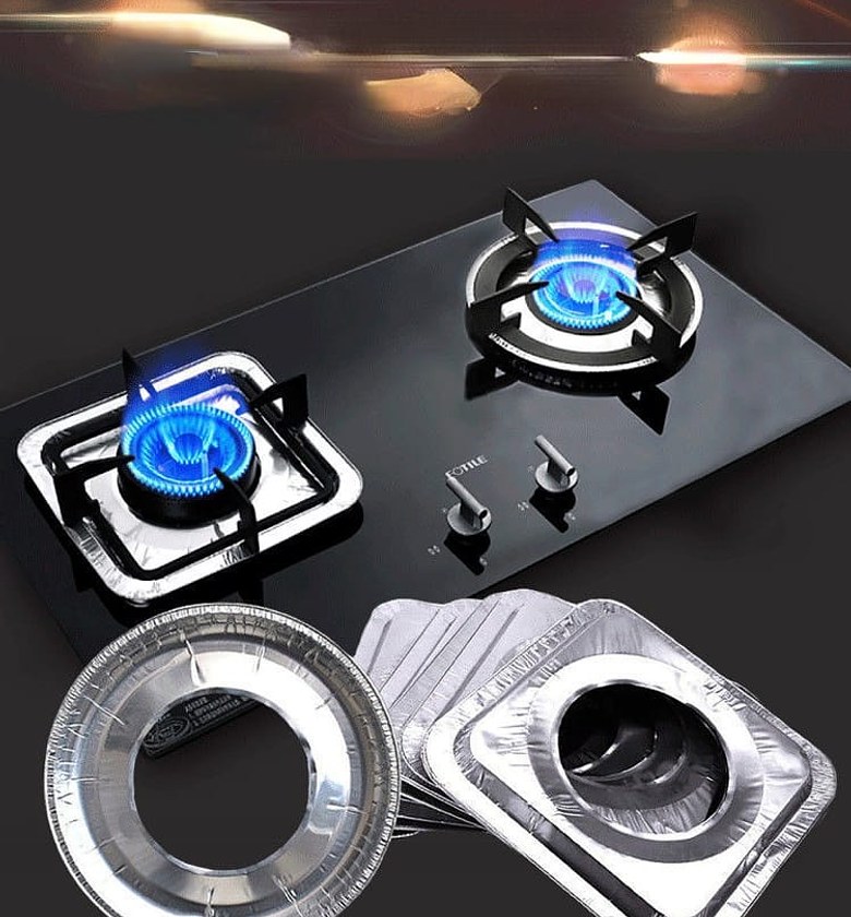 10 PCS Gas Burner Liners Aluminum Foil  image
