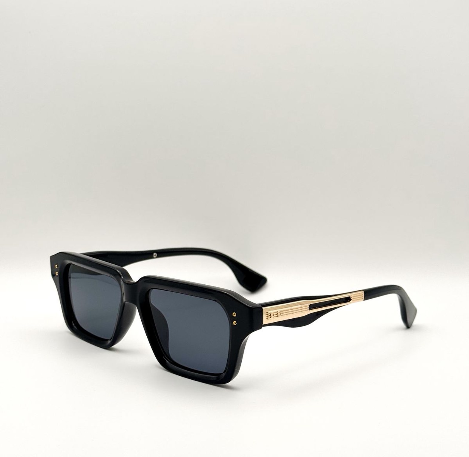 Noir Gilded Square Sunglasses image