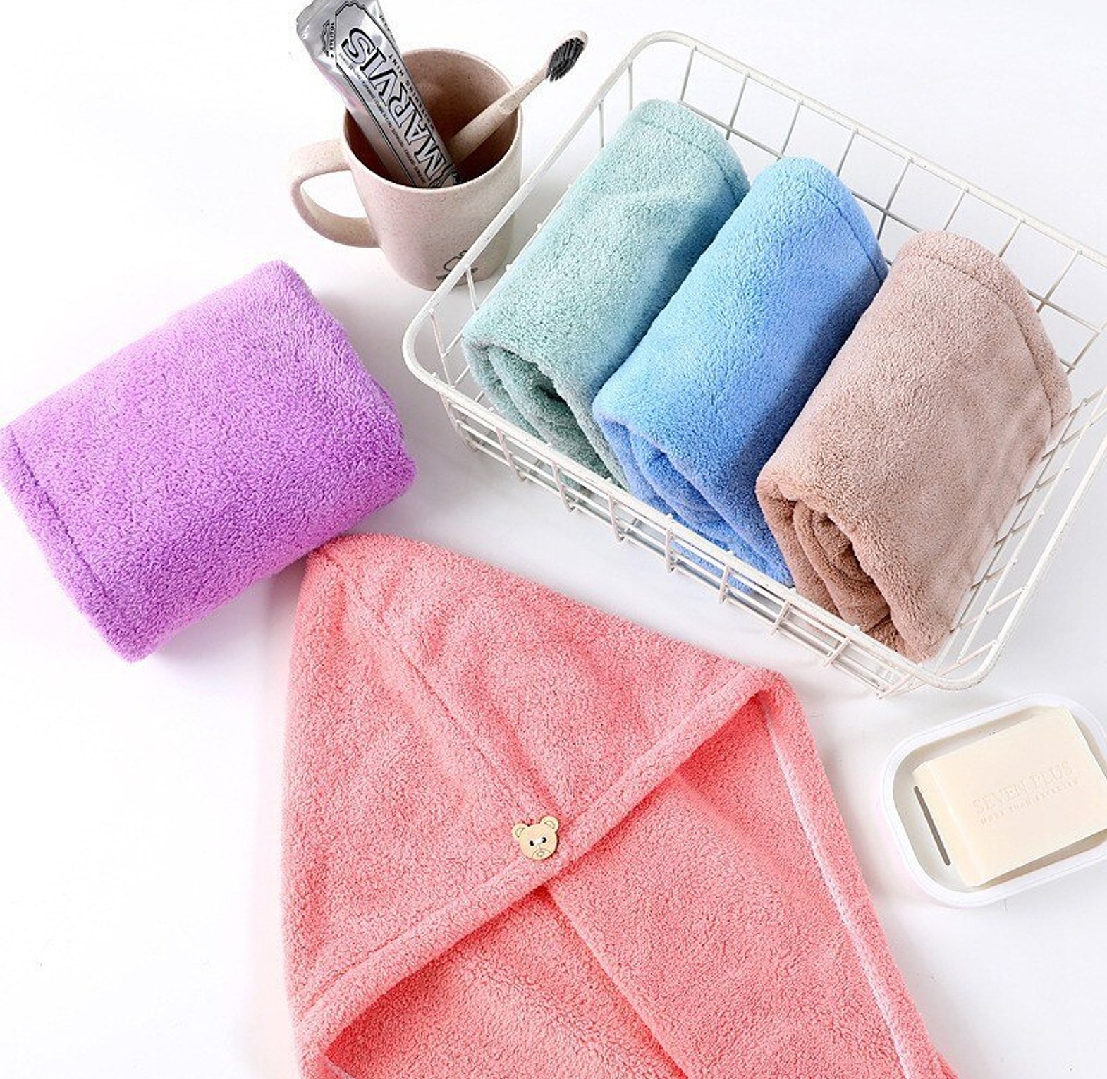 Microfiber hair towel image