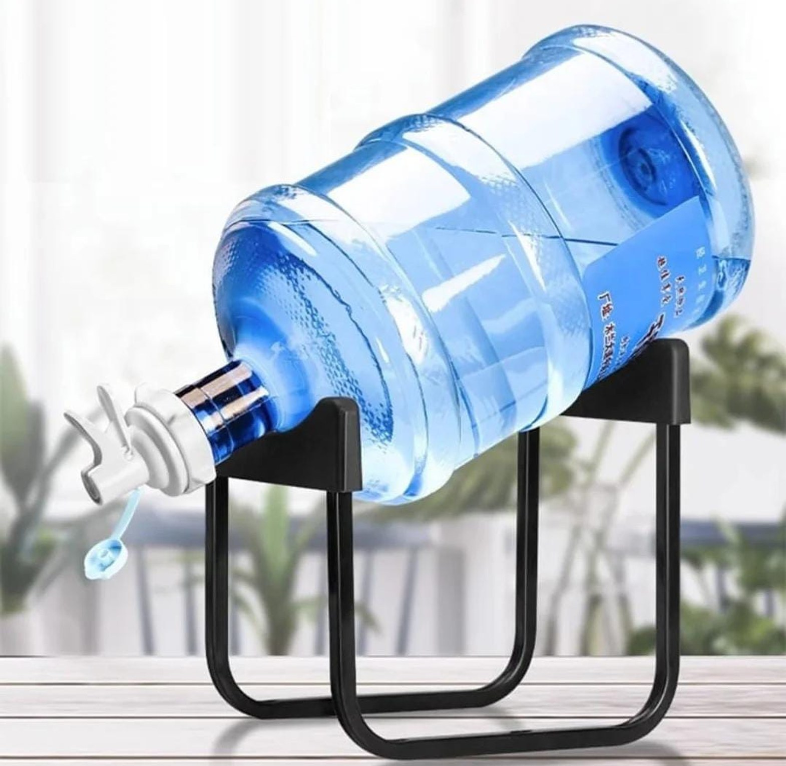 Iron Frame Bottle Stand with Detachable Faucet Water Dispenser image