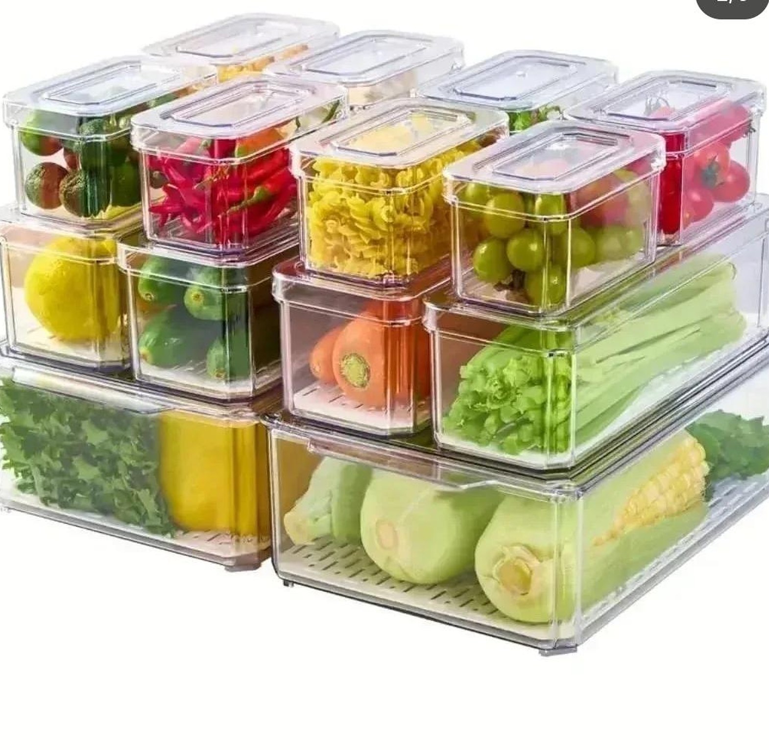14pcs stackable Fridge storage organizers image