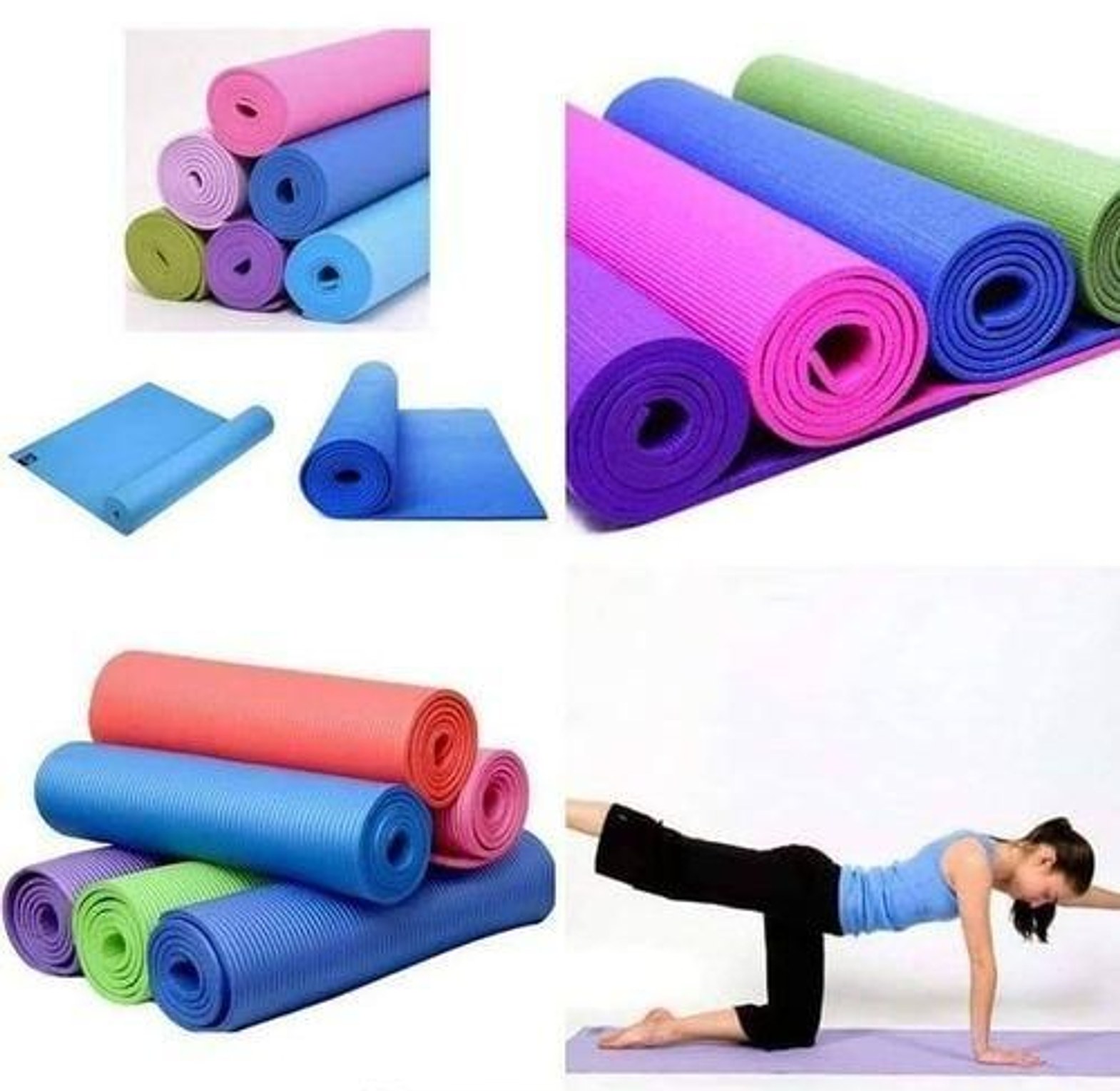 YOGA MATS. 8MM High Quality Exercise/Yoga Mats For Men & Women Fitness image