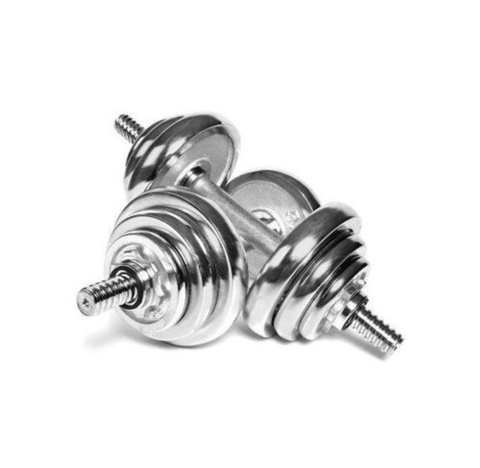10kg Fitness Dumbbells Barbell Set, Adjustable Chromed Weights for Home Gym Work Out Training image