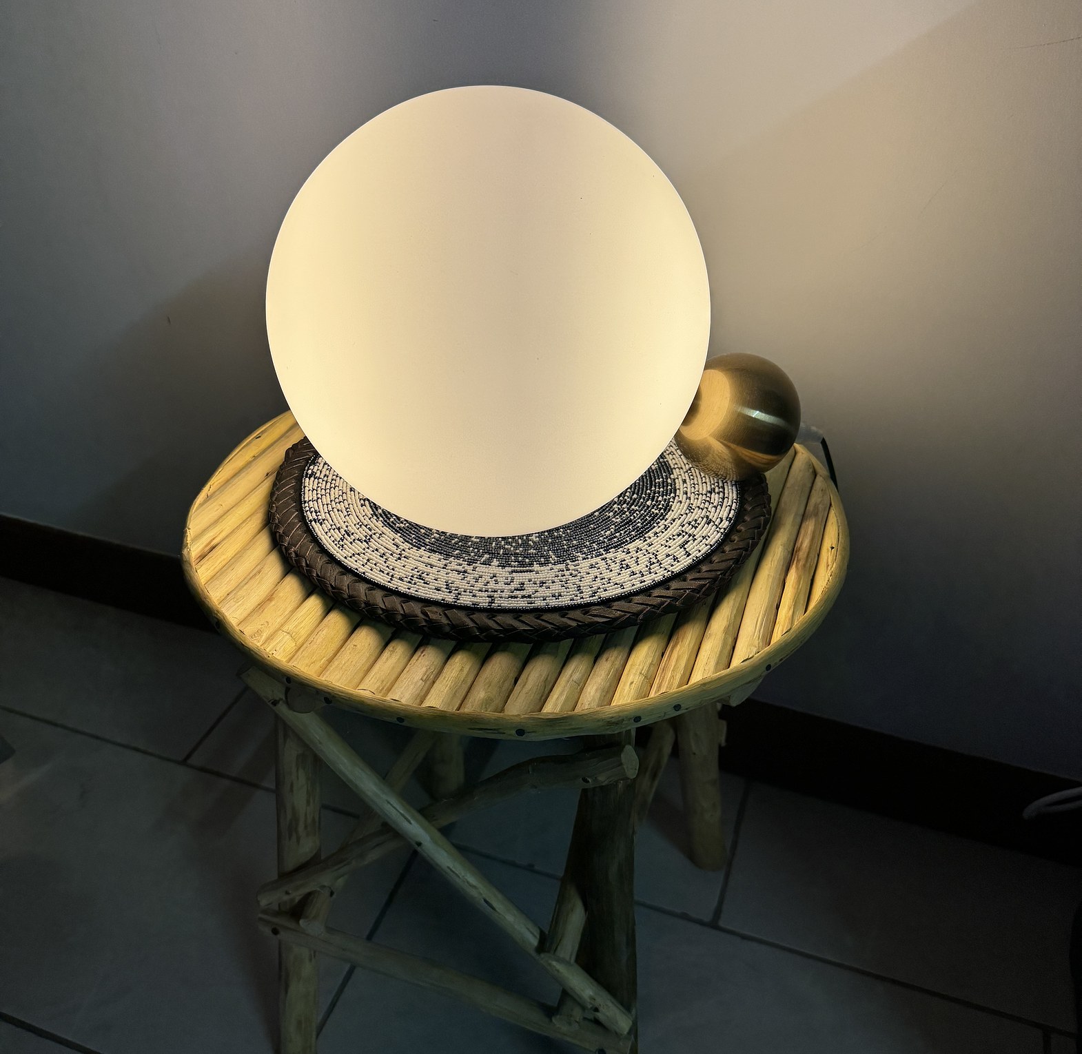 Frosted orb table lamp image