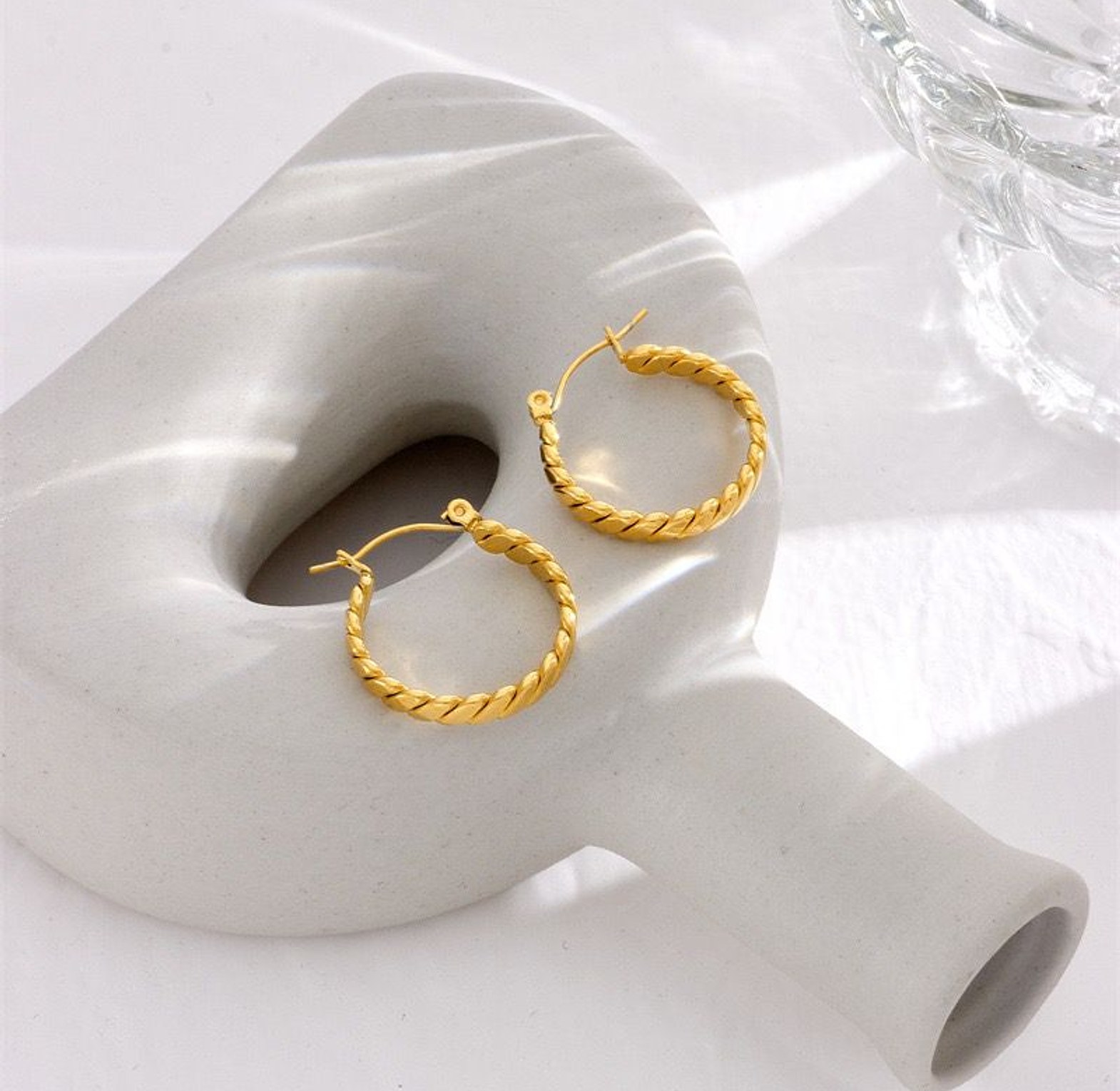 Twisted Hoop Earrings image