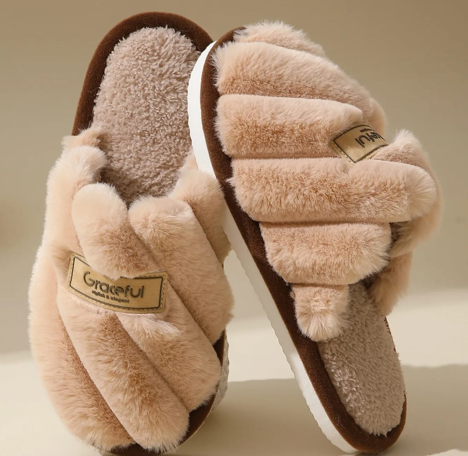 Women’s Pink Flat Heel Cotton Slippers image