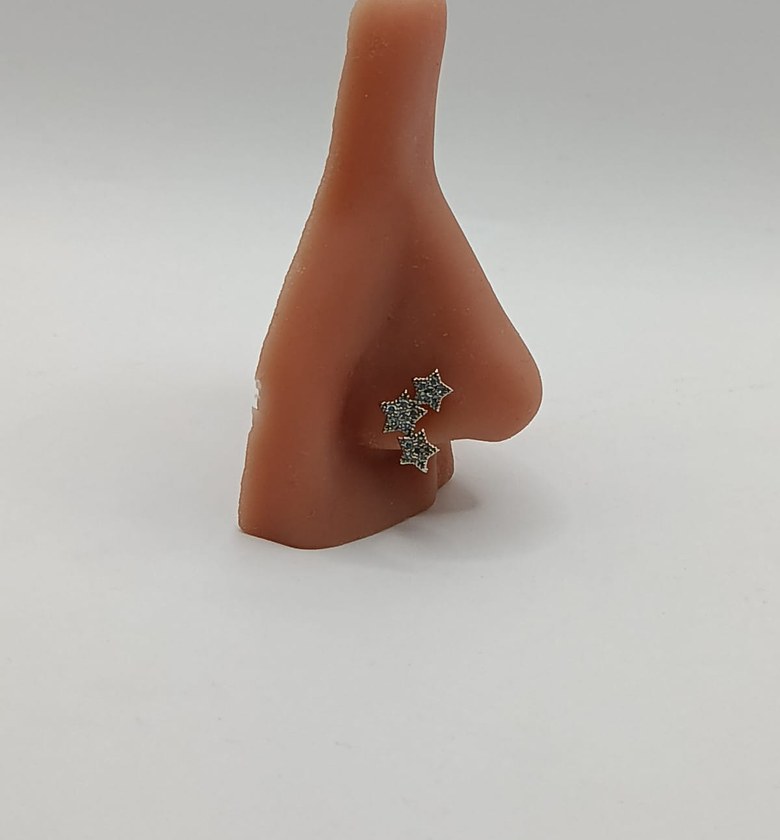   Triple Crystal Star Nose Ring image