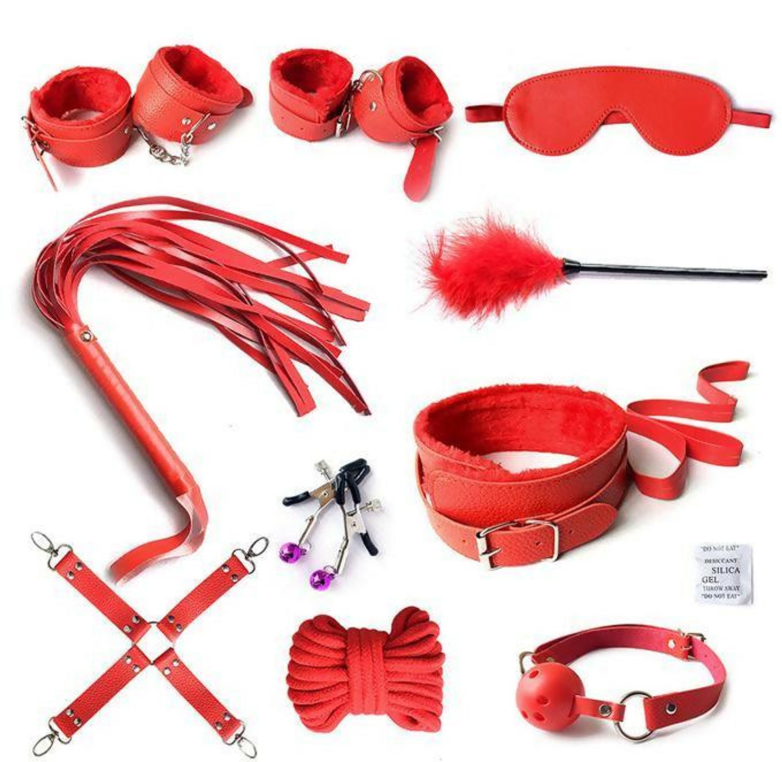 Adult Restraints BDSM Bondage Restraint Set Sex Handcuffs Whip Sex Toys for Women Adult Fetish image