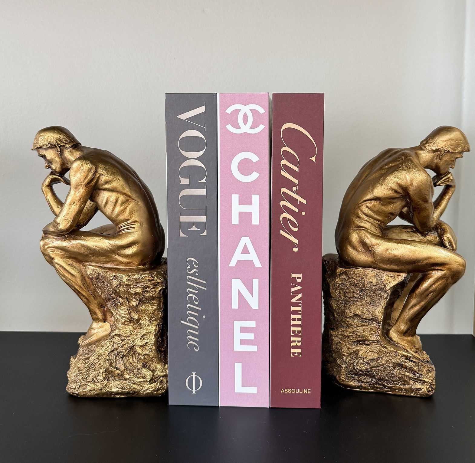 Thinking man bookend image