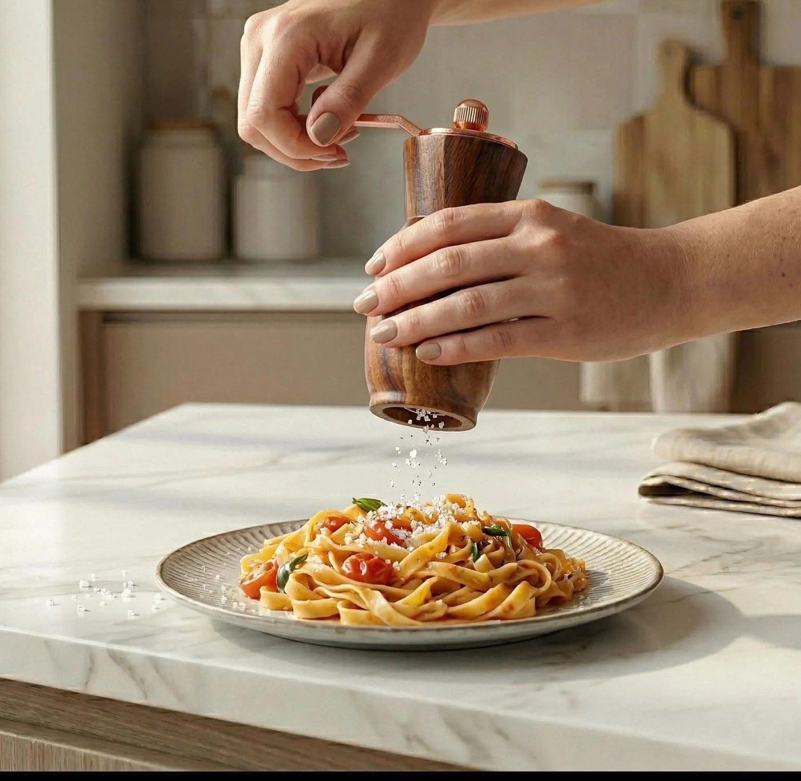 Acacia Manual Salt & Pepper Grinder Set image