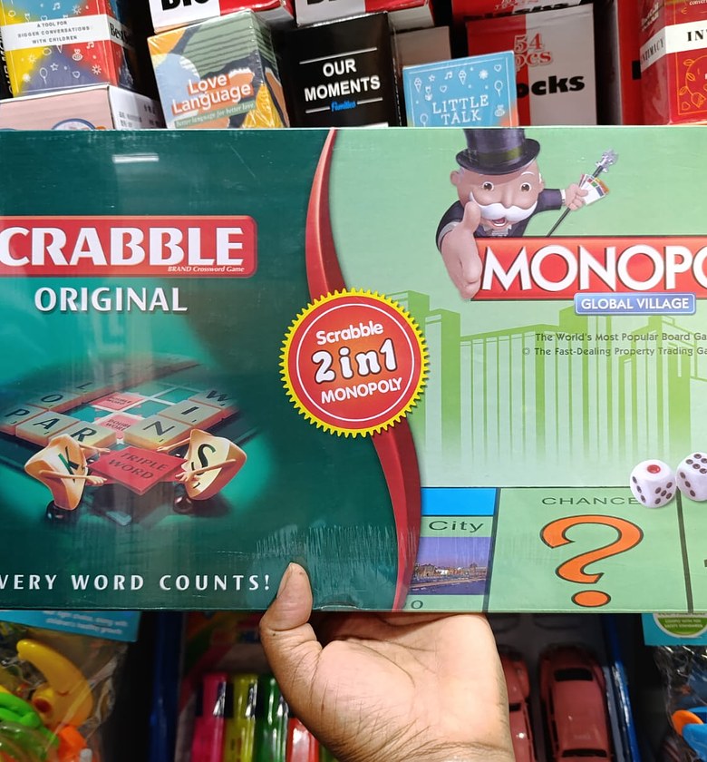 SCRABBLE & MONOPOLY 2 in 1 Board Game The best way to have good time with friends and family with these two fun games image