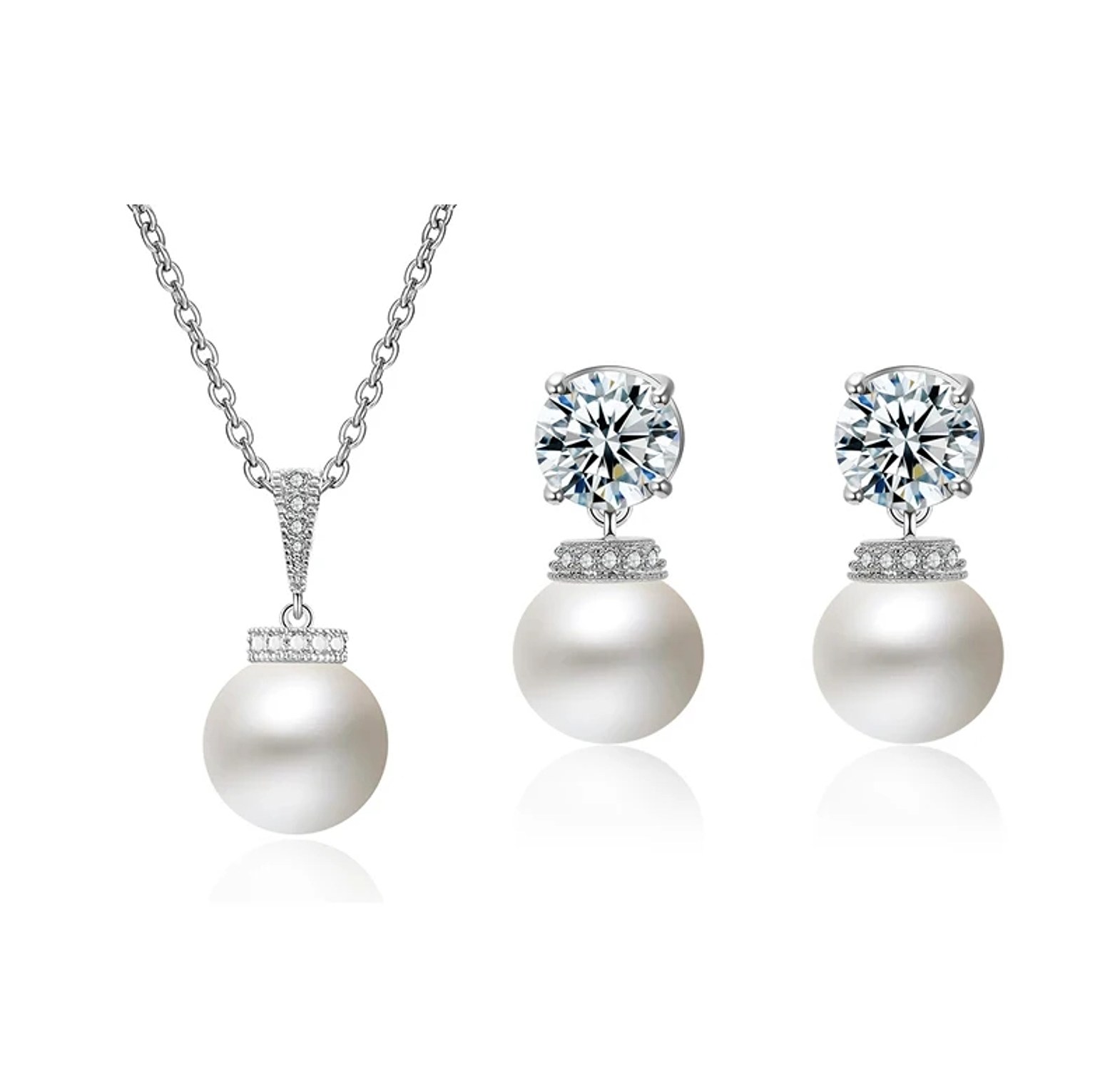 Imitation Pearl Jewellery Set image