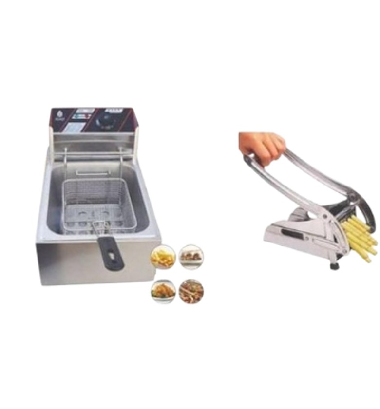 Nunix Electric Deep Fryer Machine - 6L-2500W Plus A Free Chips Cutter image