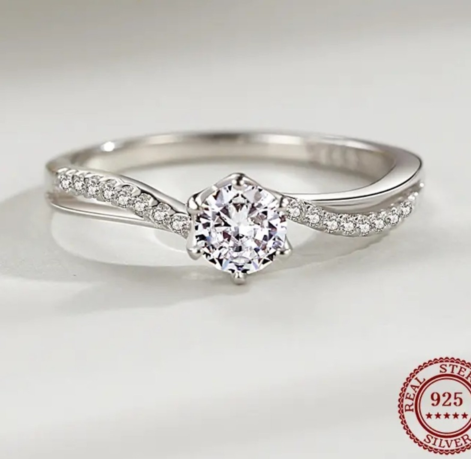 Sterling silver promise ring  image