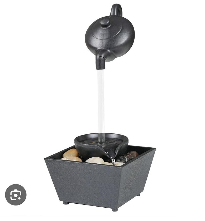 LED Floating Teapot Fountain with Stones image