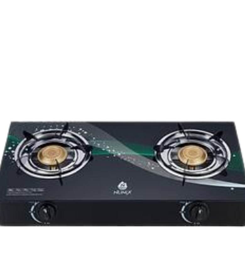Nunix Auto Ignition Glass Top 2 Burner Gas Cooker image