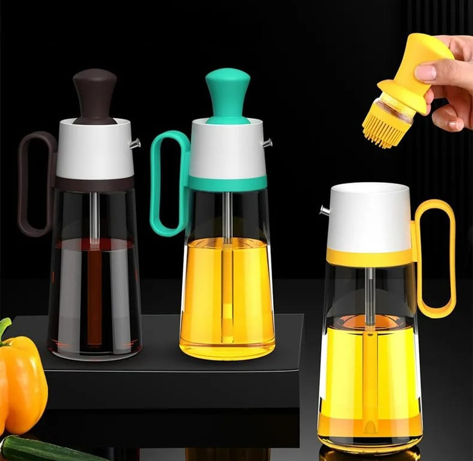 Transparent Glass Multifunctional Oil Dispenser image