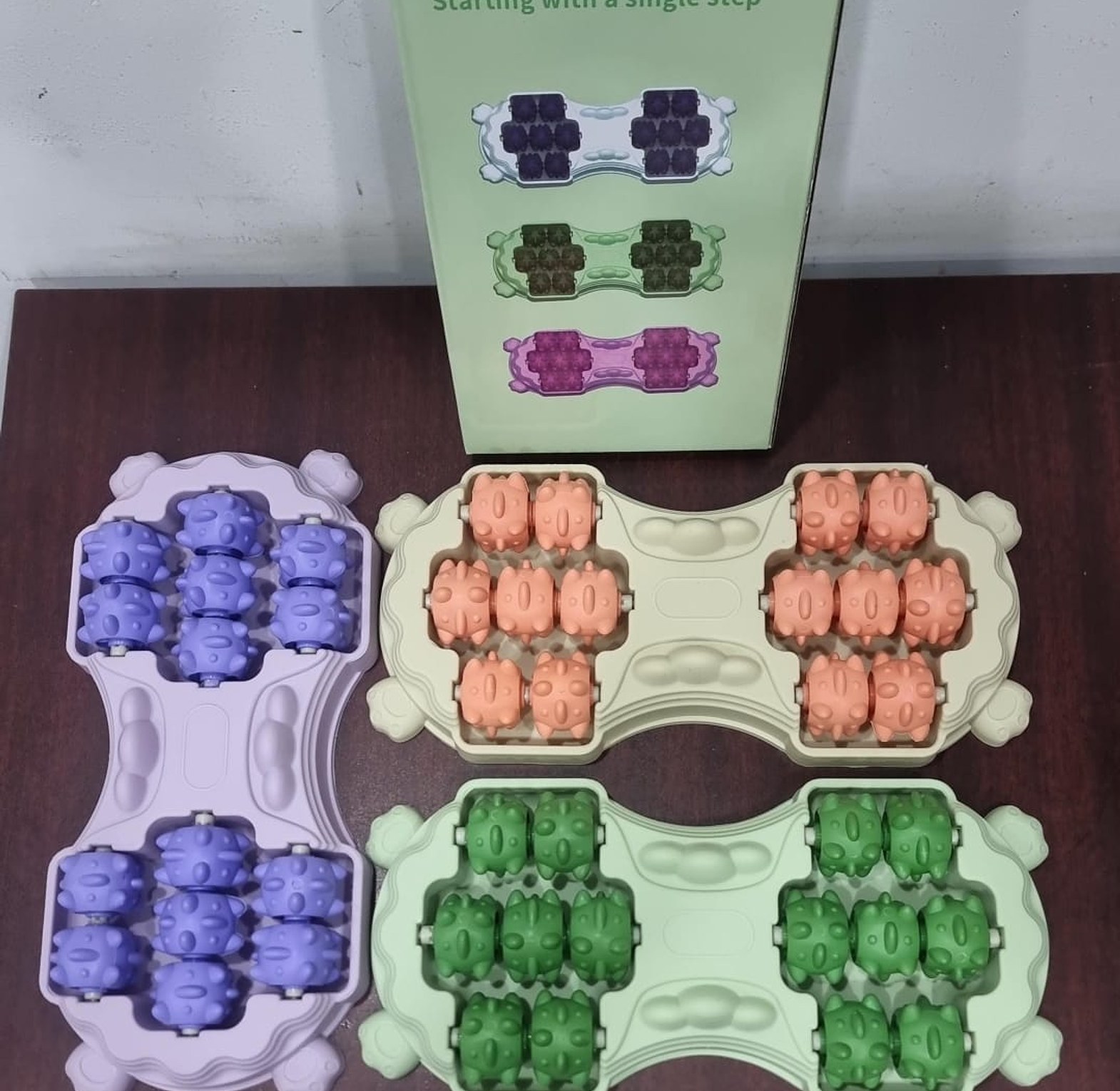 Acupressure Reflexology Foot Massager Roller, Relieves Tired Feet & Stress, Manual Dual Massage image