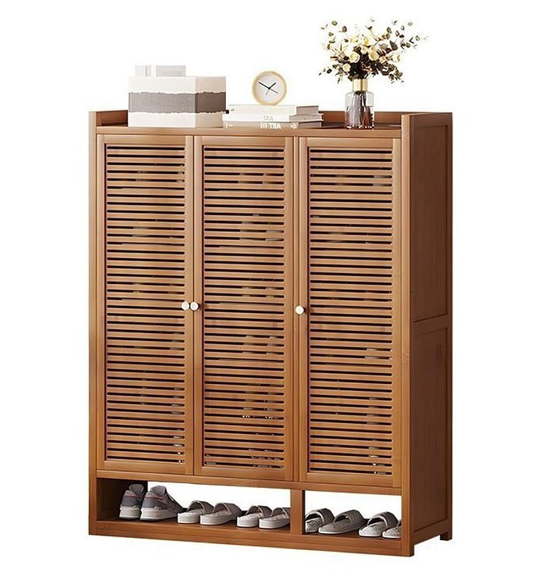 Bamboo Shoe Cabinet 9 Layer Organizer image