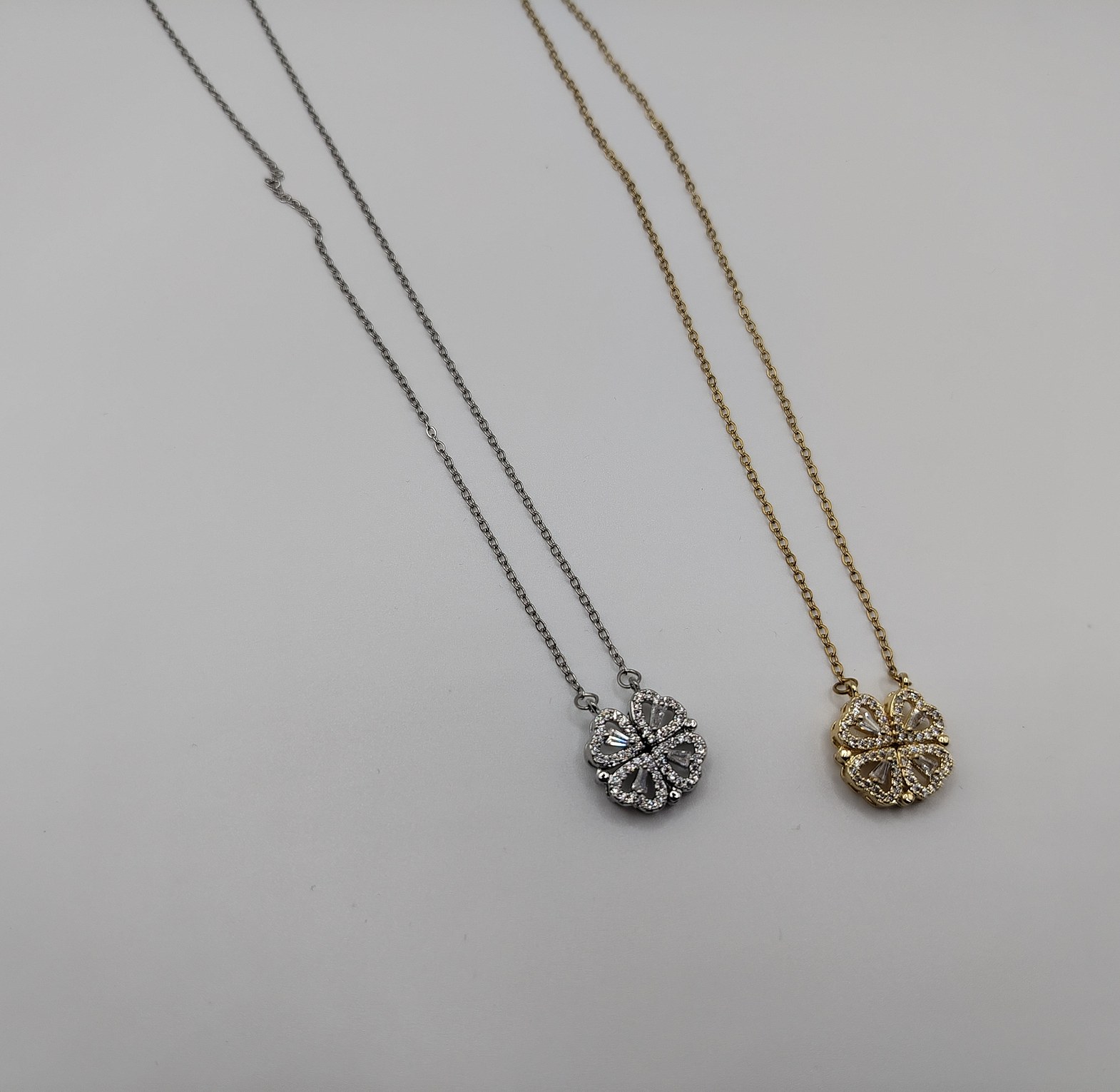 Magnetic Two-Style Zirconia Necklace image
