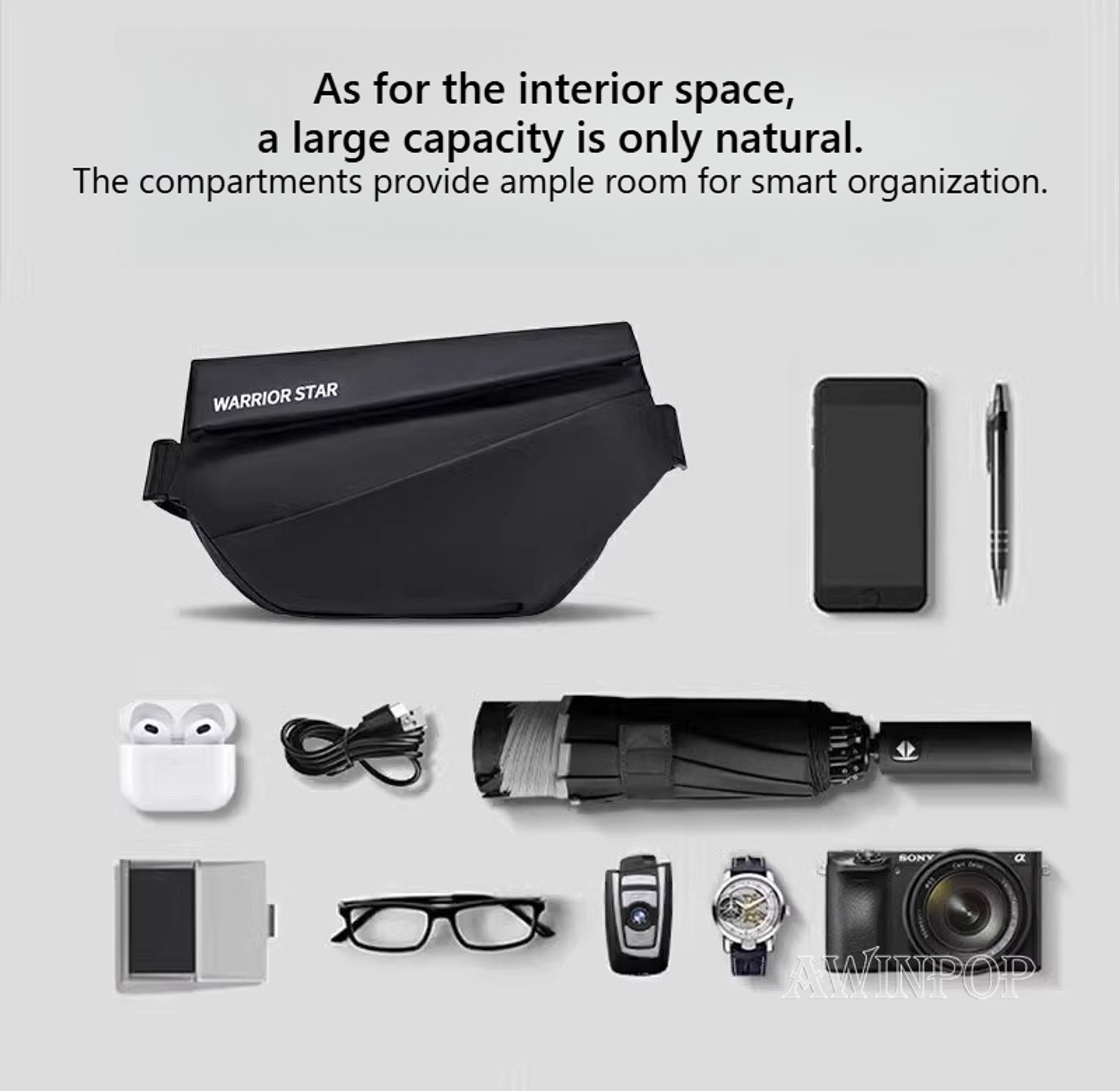 Minimalist Waterproof Chest Sling Bag | Anti-Theft Crossbody Tech Pouch for Men & Women image