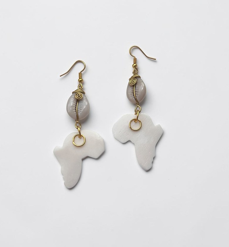 Zuri White Earrings image