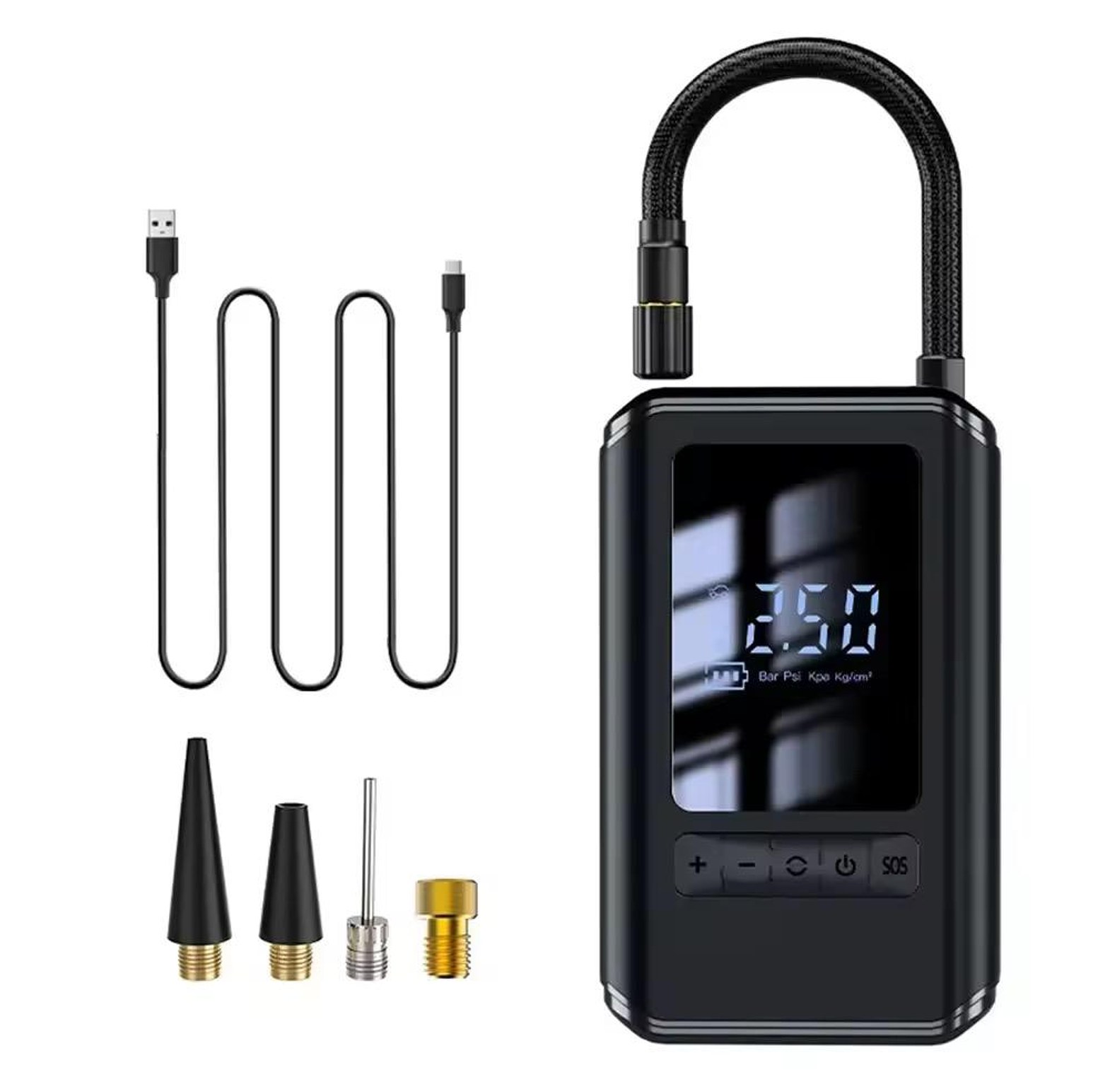Car-mounted portable mini electric tire inflator  image
