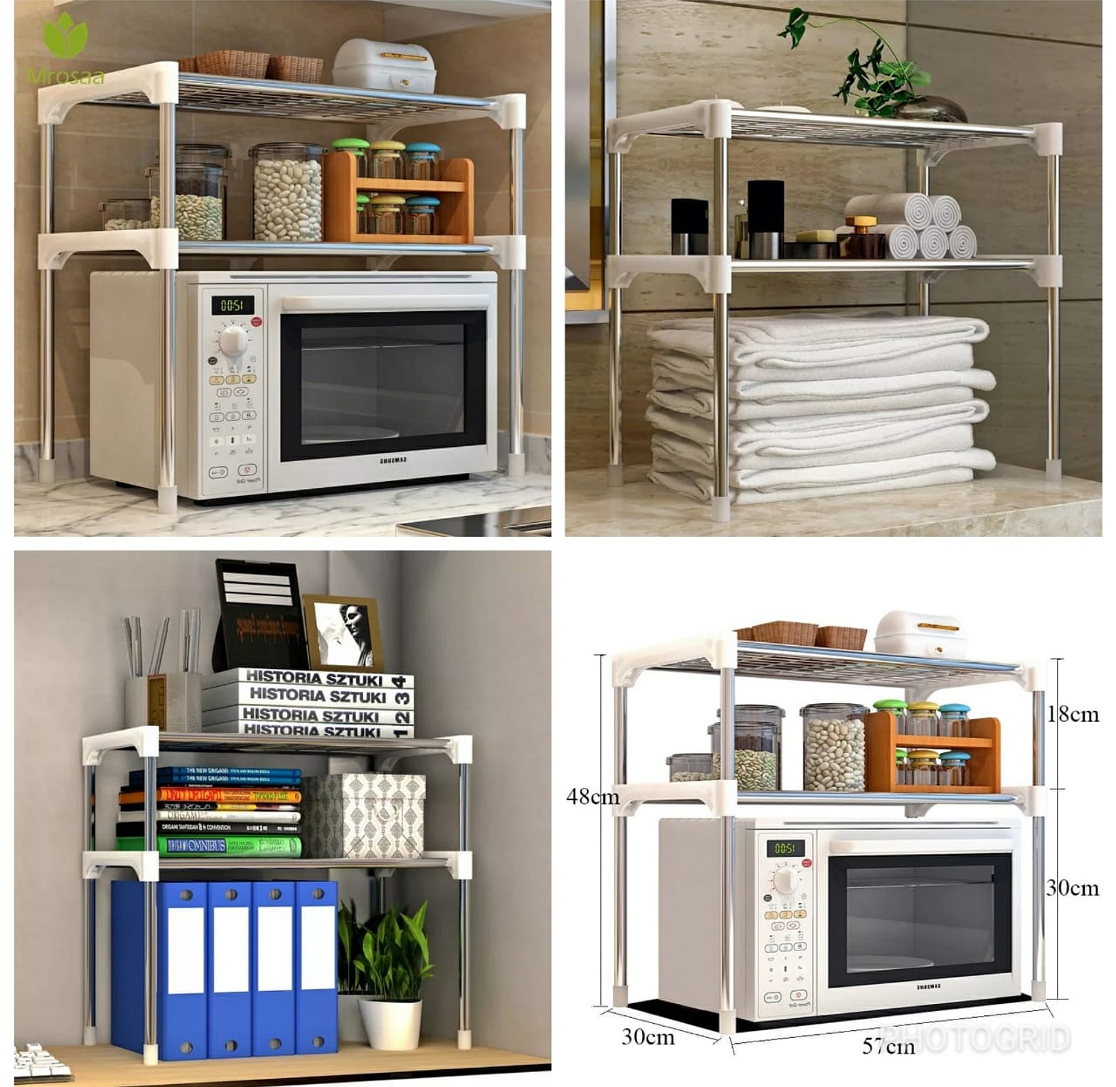 Big Size 2-Layer Multi-purpose Microwave Stand Organizer image